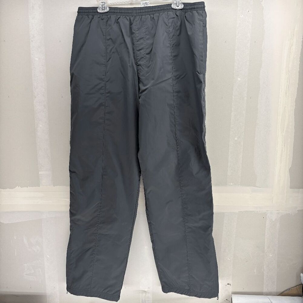 VINTAGE Old‎ Navy Pants Men XL Gray Windbreaker Rain Mesh Lined Hiking Loose EUC